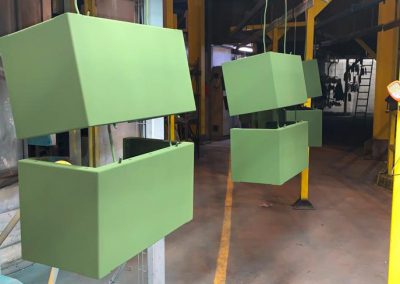 sheet metal fabrication units on powder coating line